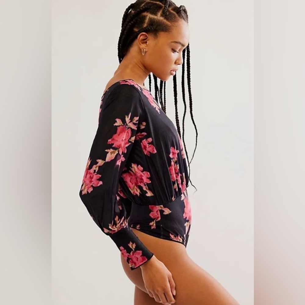 Free People x Intimately Undercover Printed Bodysuit Size M NWOT Floral - Picture 3 of 17